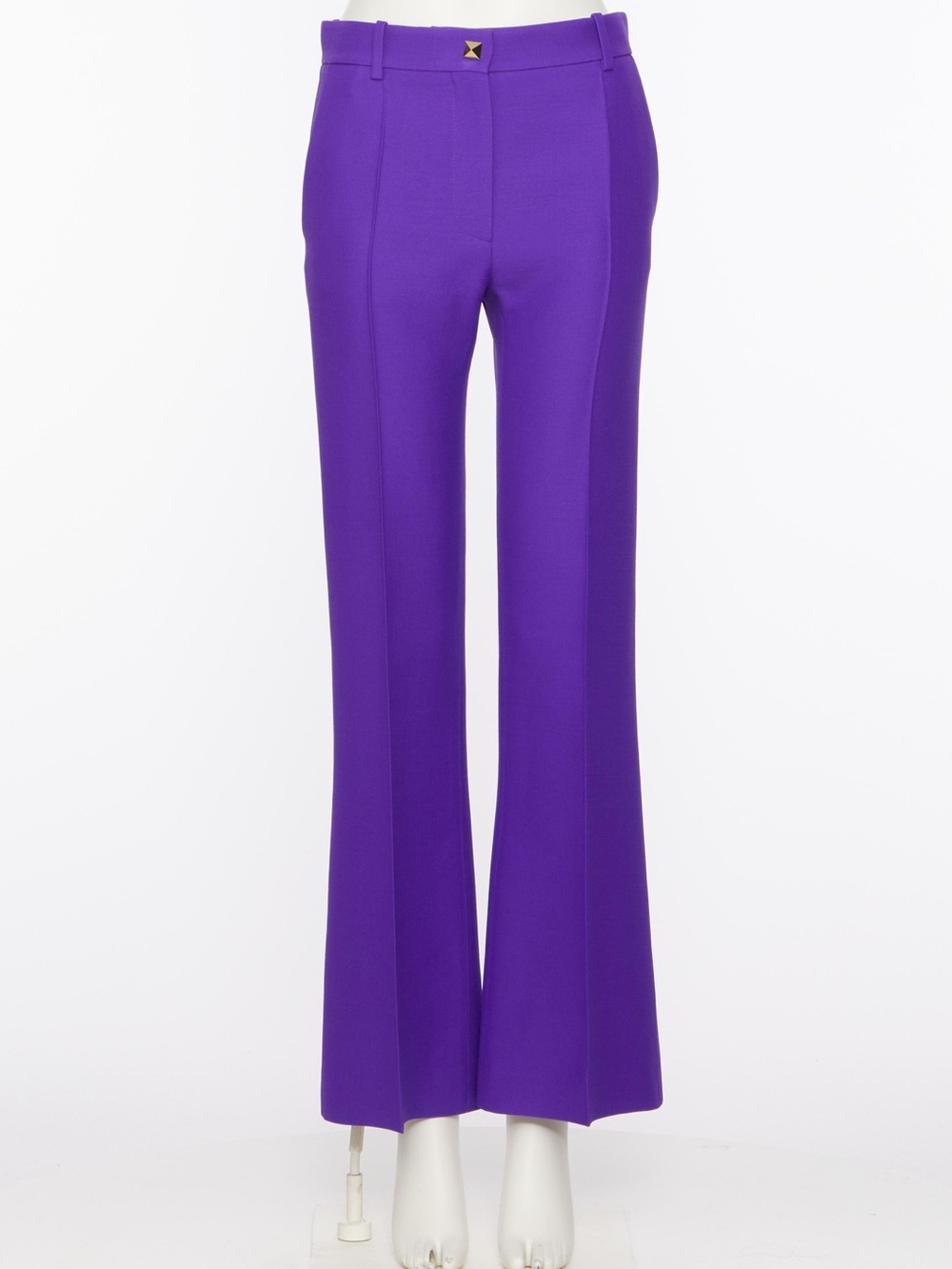 Valentino Vibrant Purple Crepe Couture Pants